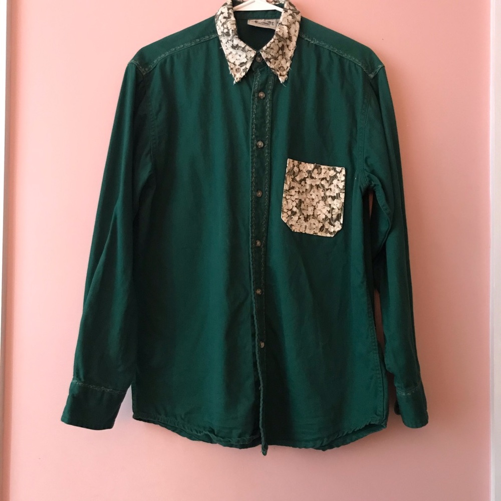 Customized Golden Roots button up shirt